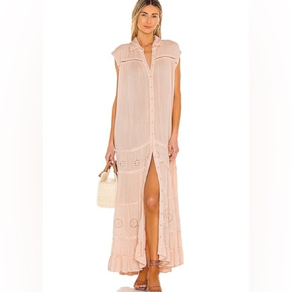 Elegant Pink Maxi Dress